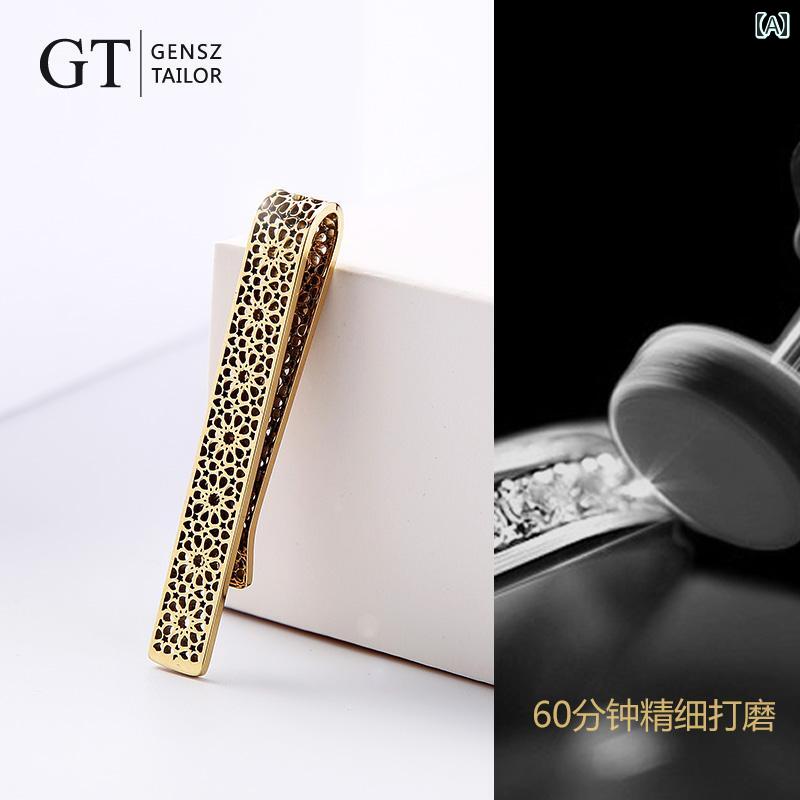 ネクタイピン メンズ ビジネス GT エッフェル 塔 アート フレンチ ホロー タイ クリップ 18 K 金 メッ..