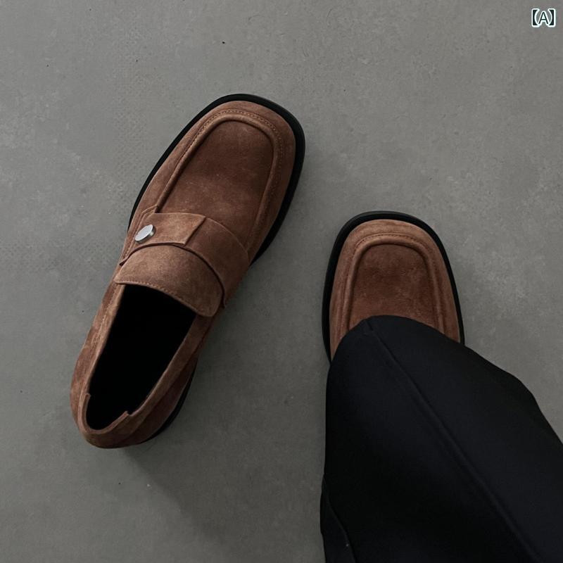 メンズローファー シューズ メンズ レザーシューズ 厚底 通勤 フォーマル スリッポン ビジネス レトロ ローファー 男女兼用 身長 アップ カジュアル メンズシューズ