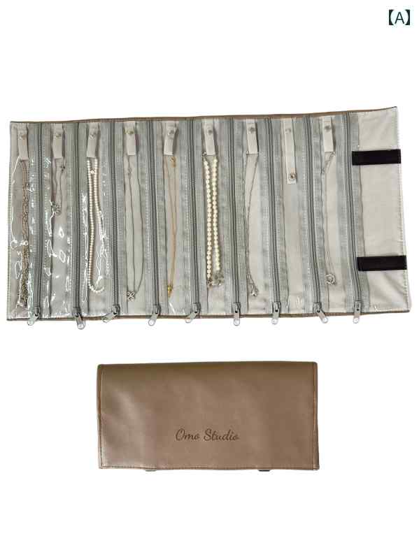 ジュエリー収納ボックス パールネックレス 抗 酸化 ポータブル ジュエリー ロール バッグ ブレスレット 収納 展示 会 ディスプレイ 出張 旅行