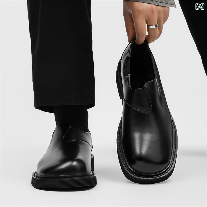 メンズローファー シューズ メンズ スクエアトゥ ダービー シューズ 革 高級 ビジネス フォーマル カジュアル レザーシューズ レディース スリッポン ローファー