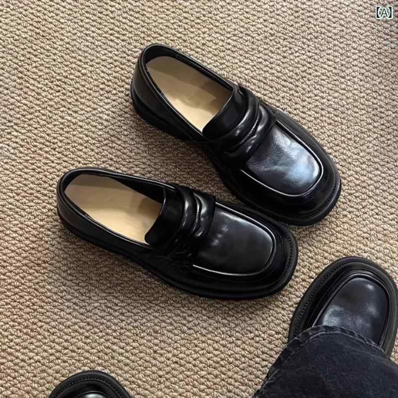 メンズローファー シューズ レトロ オールド マネー メンズと レディースの ローファー 革 スリッポン シューズ カジュアル 通勤用 ダービー レザーシューズ