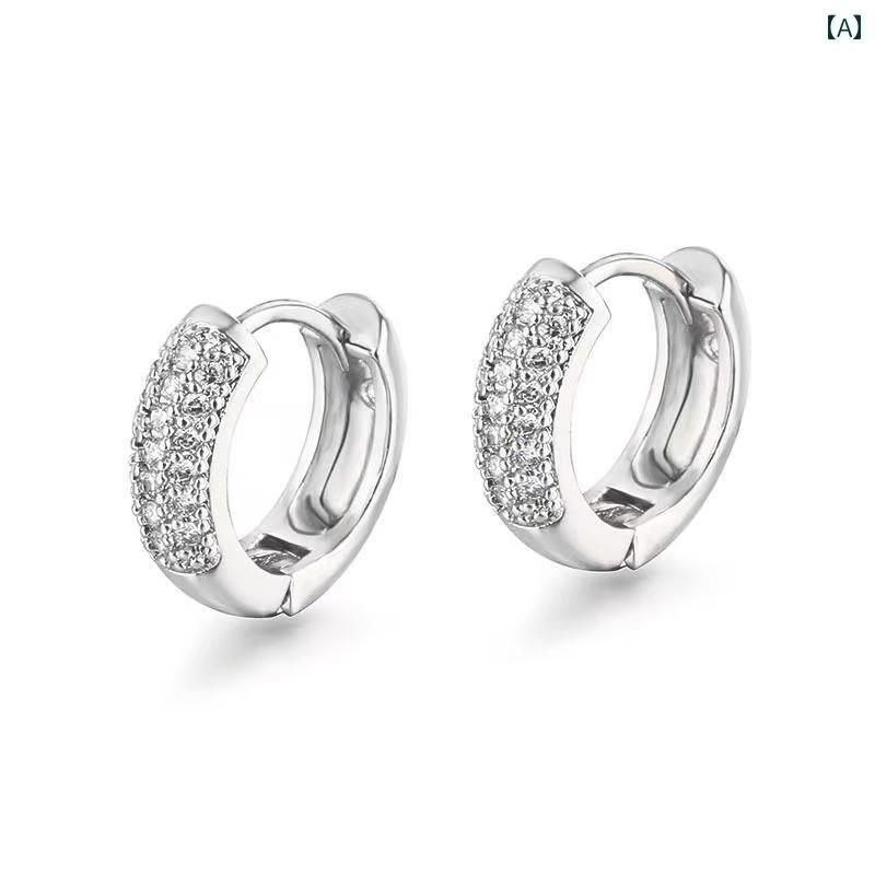 メンズイヤリング シルバー Dewu S925 シルバー ネイ マール イヤリング メンズ ハイエンド フル ライ..