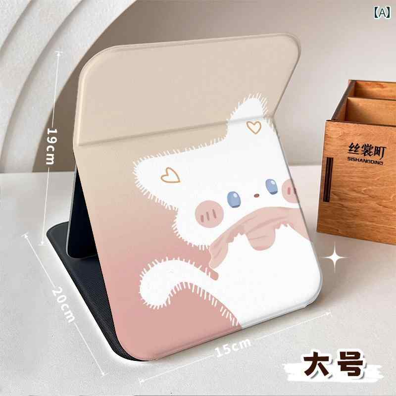 手持ち ミラー HD ハンドヘルド ミラー 旅行用 お出かけ サイズ ミニ ポケット メイクアップミラー オフィス ホーム カップル用 白黒 猫