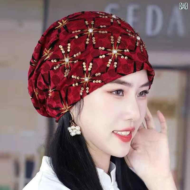 レディース ターバン ヘッドスカーフ 帽子 レディース ターバン ヘッドスカーフ 帽子 秋 薄手 パイル ..