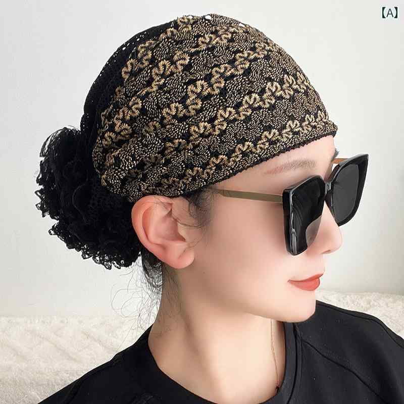 レディース ターバン ヘッドスカーフ 帽子 レディース ターバン ヘッドスカーフ 帽子 春秋 通気性 メッ..