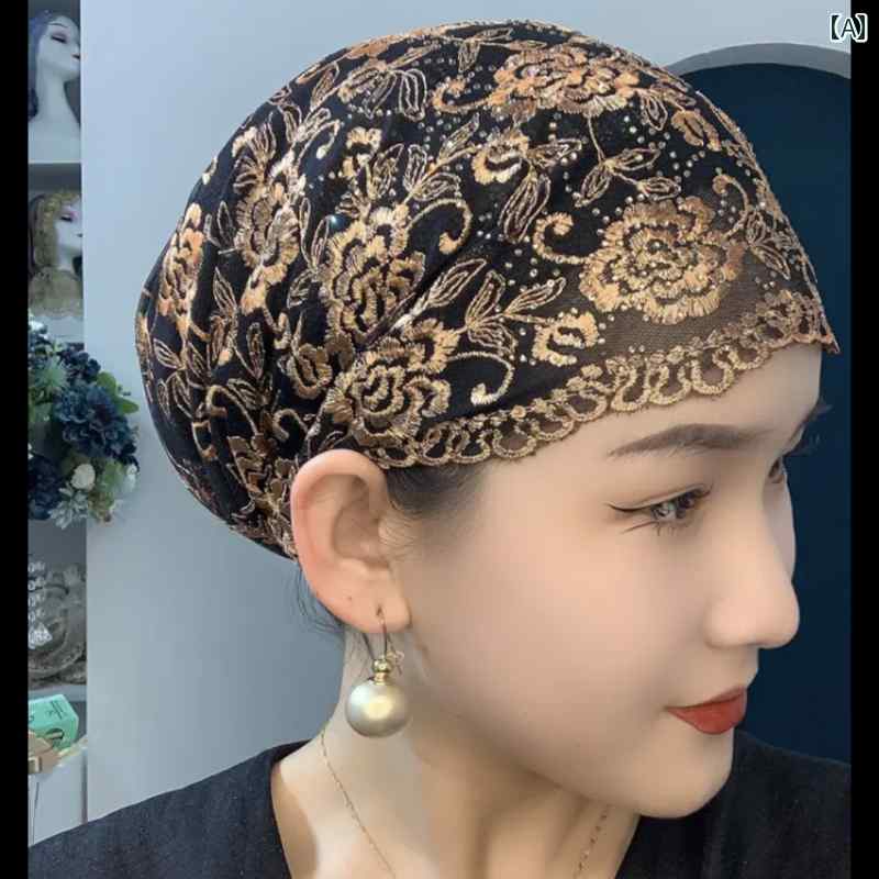 レディース ターバン ヘッドスカーフ 帽子 レディース ターバン ヘッドスカーフ 帽子 夏の 薄手 レース..