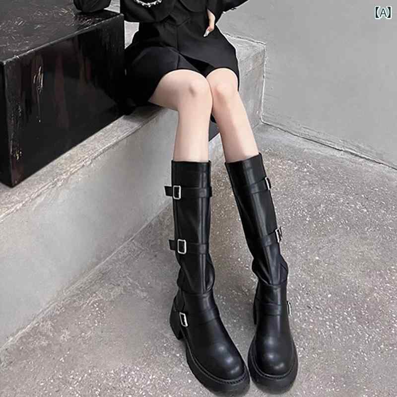 ロングブーツ レディース ブーツ レディース 2024秋冬 ホット スタイル マイ ラール スカート 付き ロング ハイカット ウエスタン カウボーイ ナイト