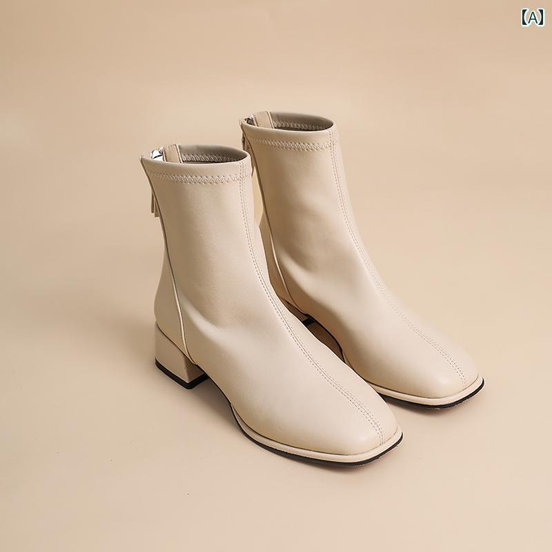 ロングブーツ レディース 大きいサイズ レディースシューズ 4143 太い 足 幅 広 ブーツ 秋冬 ローヒール 太 ヒール スキニー ショート