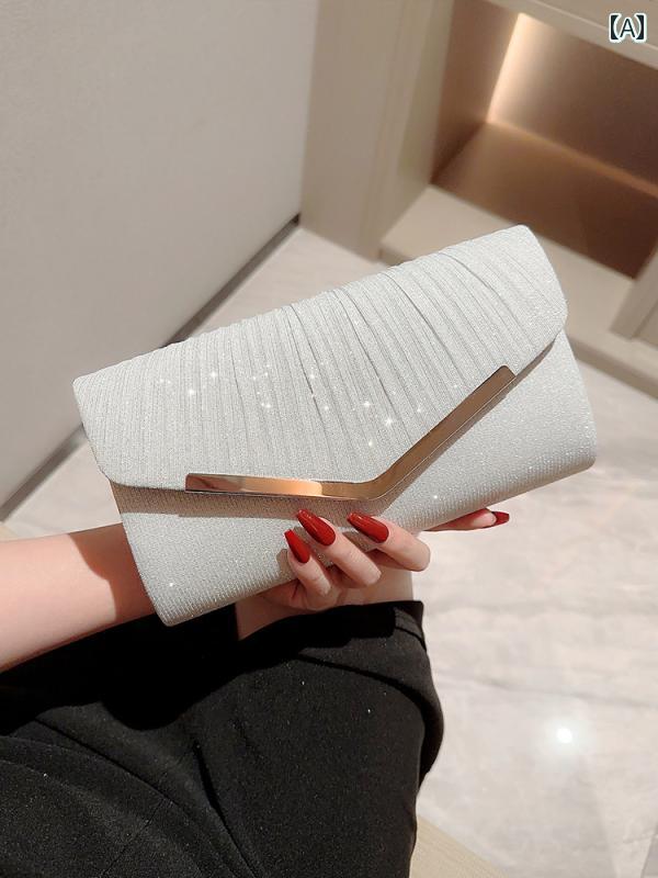 クラッチバッグ レディース と アメリカ ファッション プリーツ エンベロープ バッグ イブニングドレス クラッチバッグ シンプル マザー ウェディング チャイナ ドレス 女性