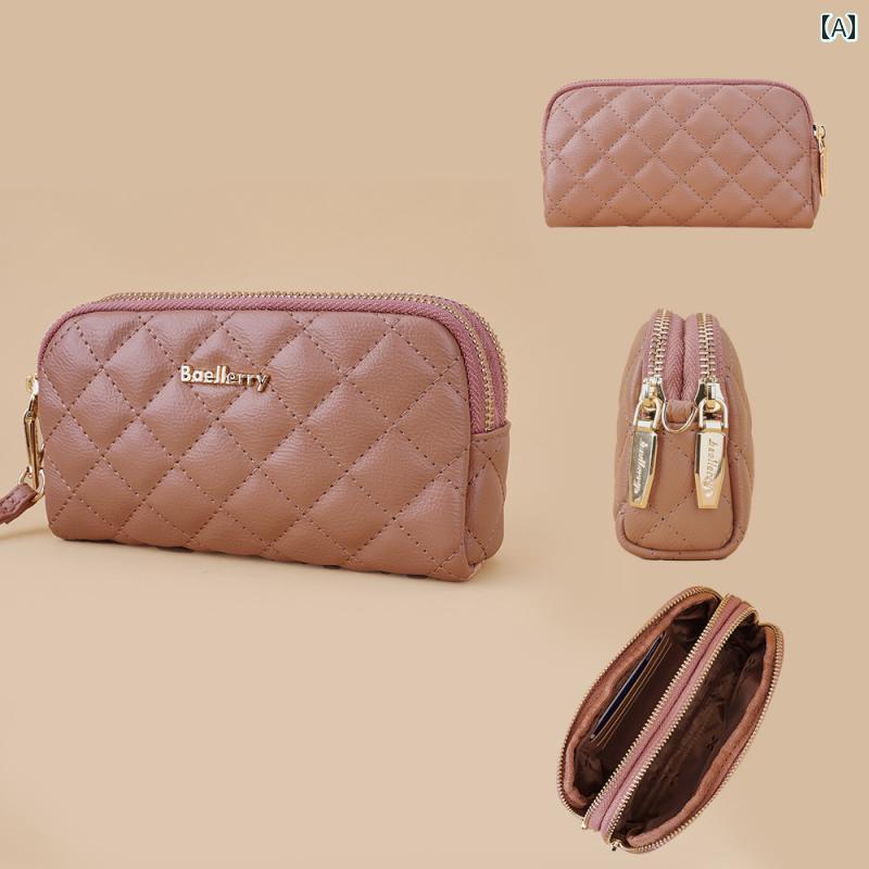 クラッチバッグ レディース 2024年 レディース ロング クラッチバッグ大容量 ラインストーン ダブル ジッパー ロングウォレット スマートフォン バッグ クラッチバッグ 女性