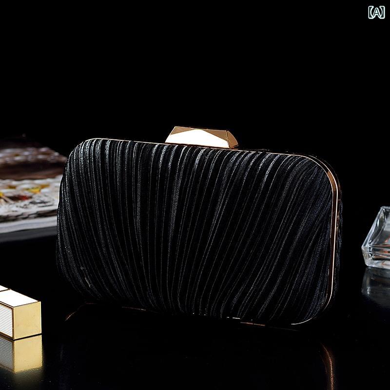 クラッチバッグ レディース サテン プリーツ バンケット クラッチ ドレス バッグ ファッション 唐装 ク..