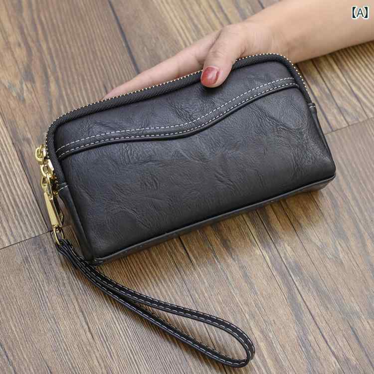 クラッチバッグ レディース 財布 レディース ロング スタイル新 ファッションと アメリカ クラッチ小銭入れ クラッチバッグ ダブル ジッパー ソフト レザーハンドバッグ