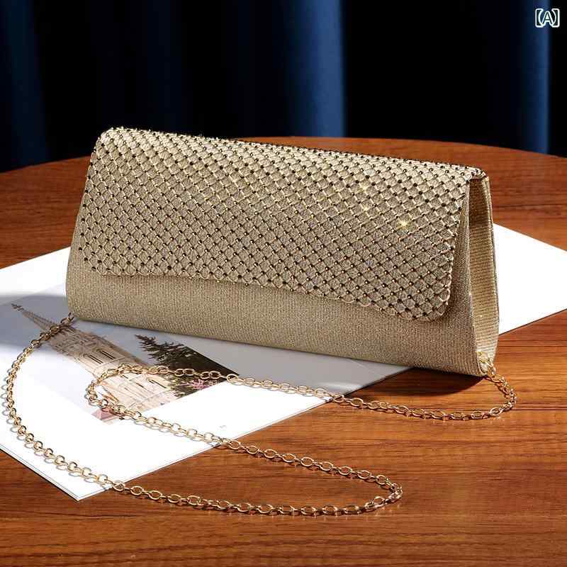 クラッチバッグ レディース 2024年 ファッション キラキラ パーティー クラッチ チェーン ハンドバッグ イブニング バッグ レッド カー ペット キャットウォーク クラッチバッグ