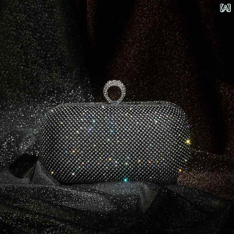 クラッチバッグ レディース クラッチバッグ パーティー ドレス バッグ チャイナ ラインストーン ディナー 女性用 小さい