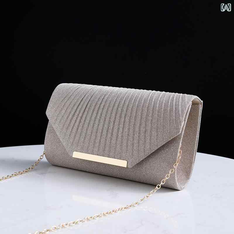 クラッチバッグ レディース 2024年 ハンドバッグ プリーツ クロス ボディバッグ 万能 ドレス クラッチバッグ シンプル ファッション イブニング バンケット バッグ