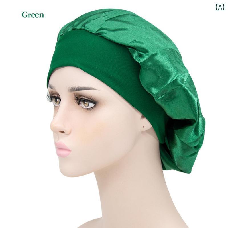 ヘアキャップ レディース 夏の 夜の 髪の 絡まり 防止 帽子 髪を 押さえる こと なく 長い アーティフ..