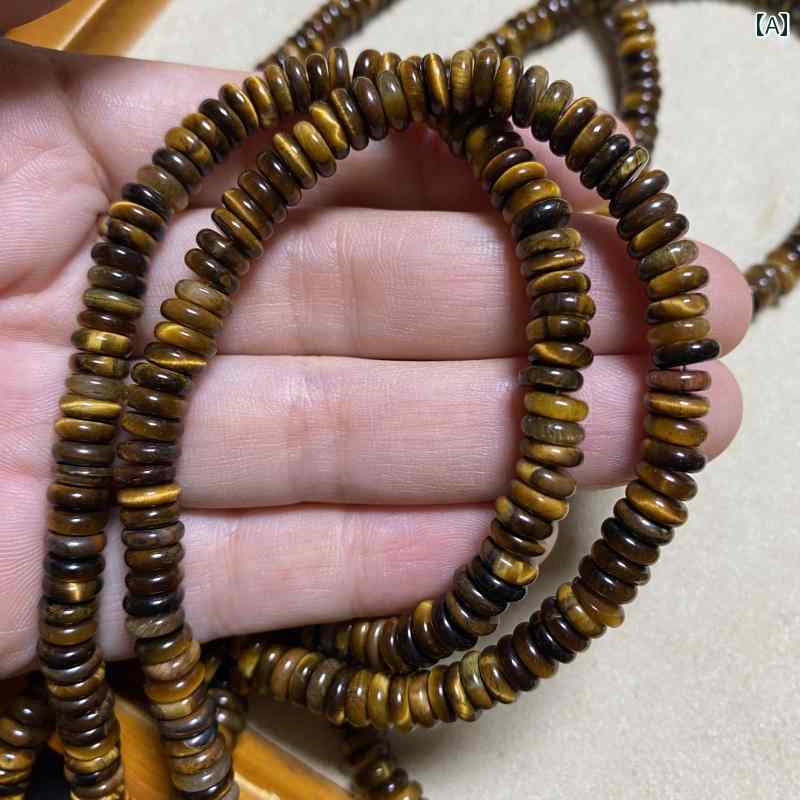 ビーズ DIY アクセサリー ビーズ DIY アクセサリー 2 * 4 / 6 mm イエロータイガー アイス トーン そろばん ビーズ 細 スペーサー ルース DIY ブレスレット ネックレス アクセサリー 半 製品