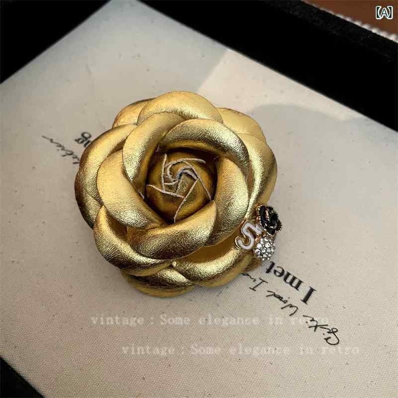 ブローチ コサージュ アクセサリー 小さい シャネル 高級 ローズ ブローチ 女性用 軽量 万能 コート ファッション ピン