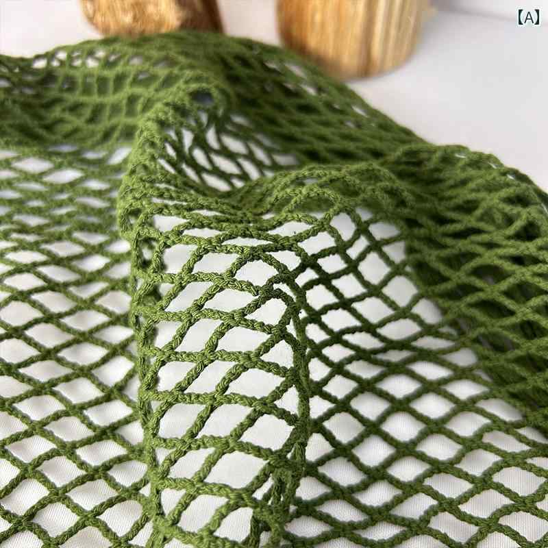 生地 DIY ラインストーン型の 綿 麻の 粗い 大きい メッシュ 生地の 透視 漁網 ガーゼ DIY 服 生地