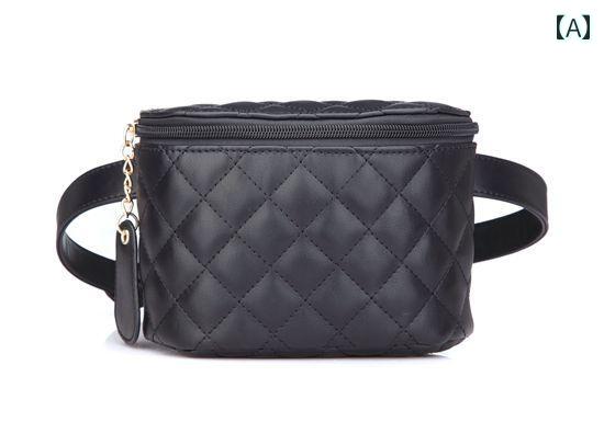 ウエストバッグ レディース ファッション ブラックシープ スキン ラインストーン ファッション ジッパ..