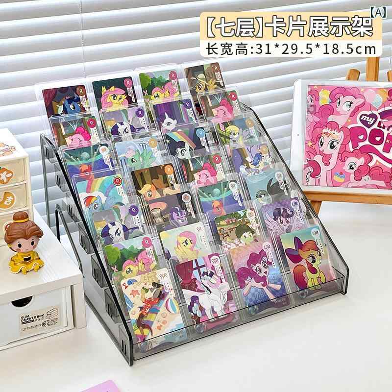 カードディスプレイ カード ディスプレイ スタンド アクリル ラダー 小型 Baji Huiyue 収納 ラック 多層 カードスロット ボックス