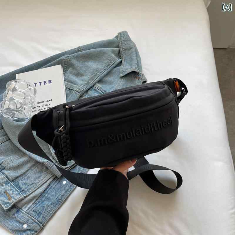 ウエストバッグ レディース ファッション 夏用 キャンバス カジュアルチェスト バッグ レディース年 レッド メッセンジャーバッグ 軽量 スポーツ イン ウエスト