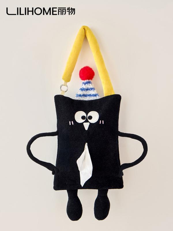 ティッシュバッグ 2025年 新型 車用 ティッシュ バッグ 携帯用 紙袋 家庭用 収納 壁掛け 布 ドーパミン ボックス カバー