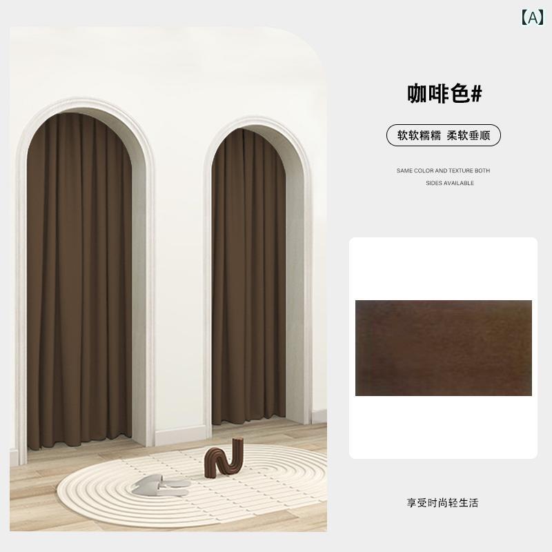 ハーフカーテン ショートカーテン 高級 コーヒー 色の 婦人服 店 室 ドア カーテン ベルベット 布 間仕..