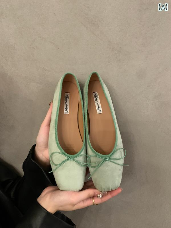 女性用 フラット シューズ フレンチ フラットソール 浅口 バレエ シルバー シングル シューズ レディー..