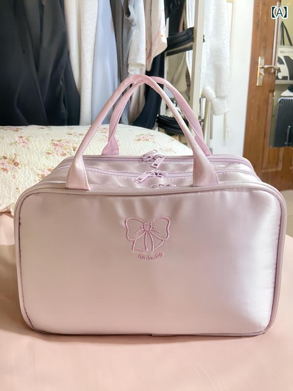 コスメバッグ 化粧品 バッグ 化粧 品 バッグ レディース 2025新 登場 ポータブル大容量 収納 ピンク 旅..