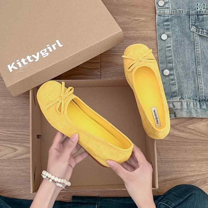 女性用 フラット シューズ フレンチ 身長 アップ 蝶 結び バレエ シューズ 女性用 2025夏の 夜の そよ風 スカート 付き シングル トゥシューズ