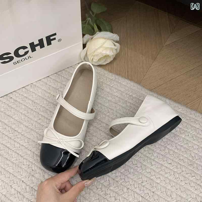 女性用 フラット シューズ スカート 付きの イブニング 優しい 靴 内側に 高さを 高く 見せる フラット シューズ 小さい シャネル シルバー メリージェーン レディースシューズ バレエ