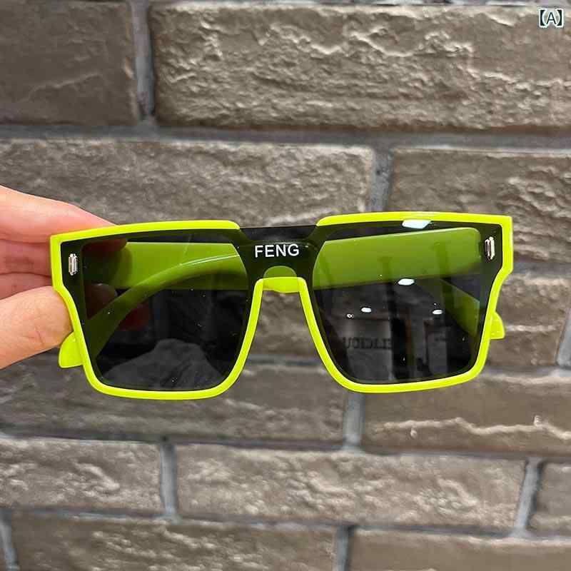 子供用サングラス かわいい 子供用サングラス かわいい 男の子と 女の子用の 子供用 サングラス な 大きい フレームの ストリート 写真 撮影 キャットウォーク グリーン 紫外線 防止 サンシェード メガネ で クール