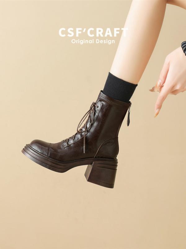 レディース ショートブーツ 秋冬 当店の 宝物 履き 心地 抜群 2025秋冬 シープスキン ラウンドトゥ レ..