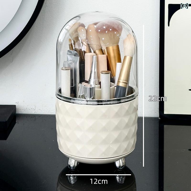 メイクブラシセット 回転 式 メイク ブラシ 収納 チューブ 化粧 台 デスク トップ メイクアップペンシル アイブロウペンシル ラック 品 ボックス バスケット