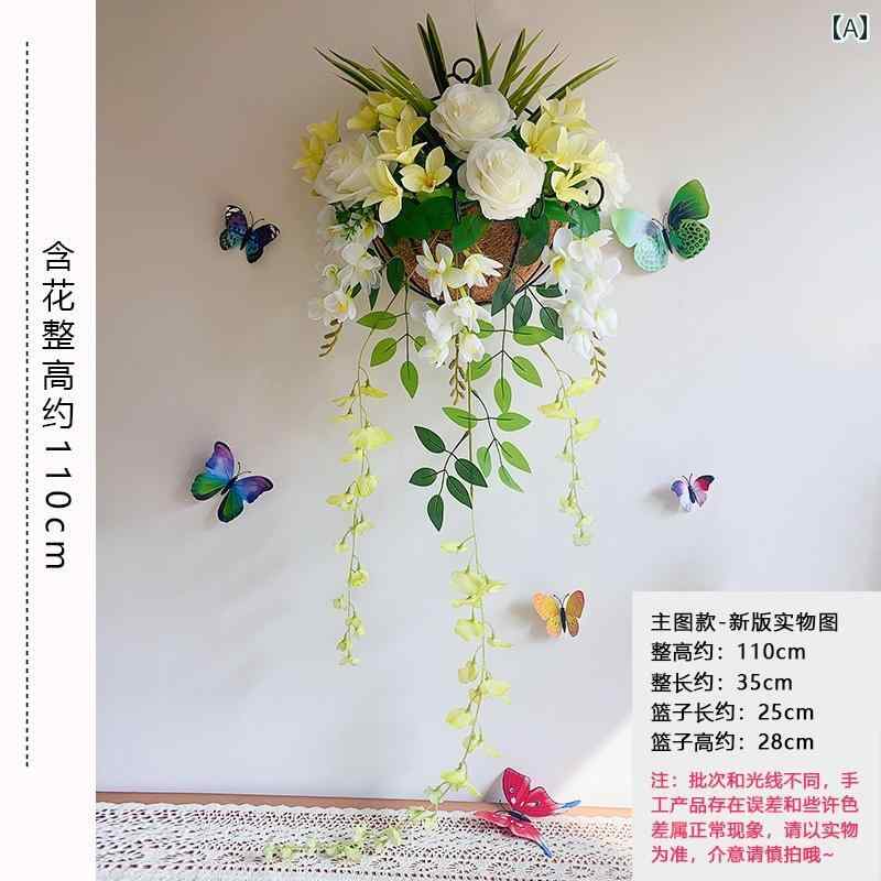 アンティーク 壁飾り レイアウト シミュレーション 壁掛け フラワーアート フェイクフラワーと フェイ..