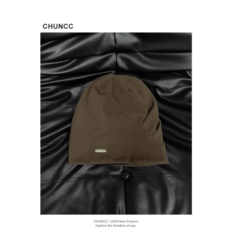 ニット帽 メンズ 秋冬 CHUNCC ブラック 帽子 メンズ 秋冬 ウール 防寒 ビッグ ヘッド キャップ ニット ..