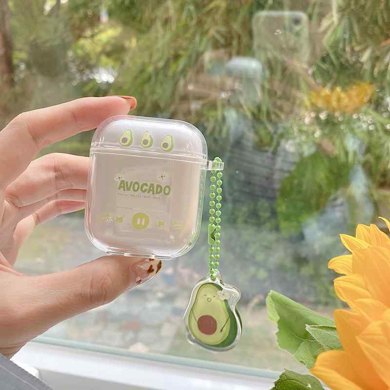 Airpods4 イヤホンカバー AirPods 4 夏 アボカド AirpodsPro第 2世代 保護 カバー Apple ワイヤレス イ..