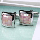 メンズカフスボタン ピンクシェル カフス ハイエンド ビジネスフレンチ ネイル メンズ レディースの ギフト ボックス メンズシャツ