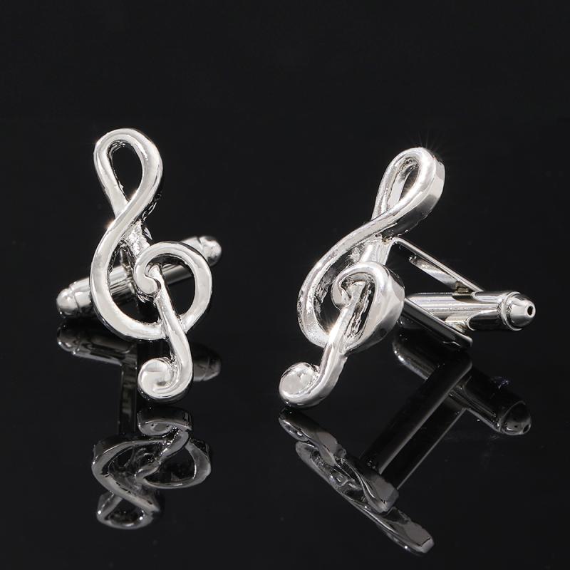 メンズカフスボタン と アメリカ ファッション アクセサリー 創作 合金 音符 シャツ カフスボタン メンズ レディースの スーツ 袖の 爪