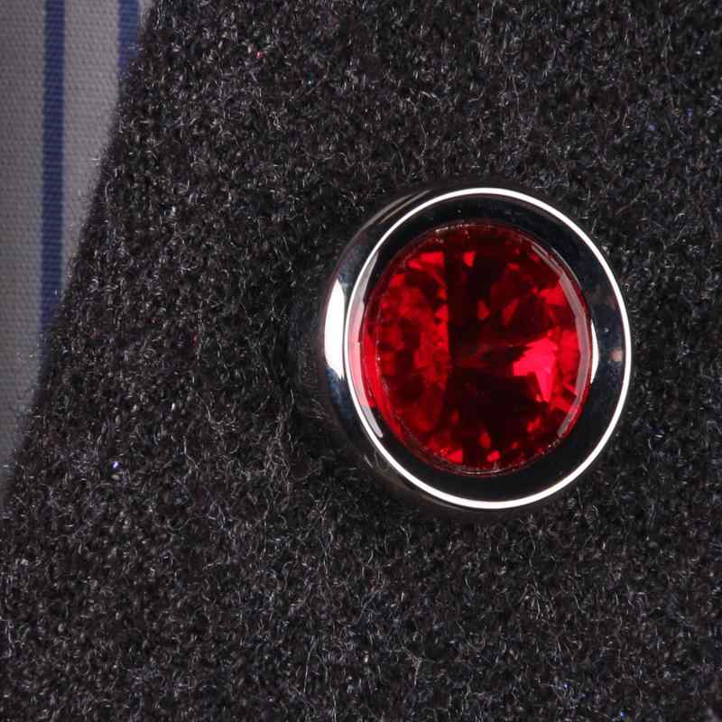 メンズカフスボタン ディープレッド ラインストーン カフス ブローチ メンズスーツ コート コサージュ スーツ ジャケット レディース アクセサリー カラー ピ...