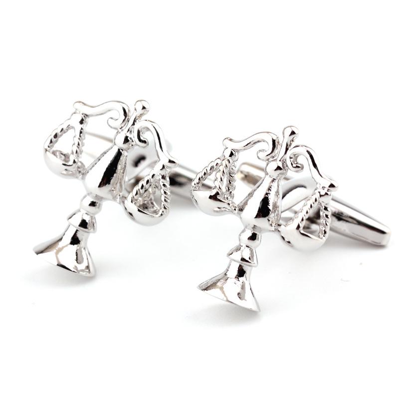 メンズカフスボタン バランス スケール 形状の 金属 銅製 メンズと レディースの フレンチ シャツ カフスボタン 3033