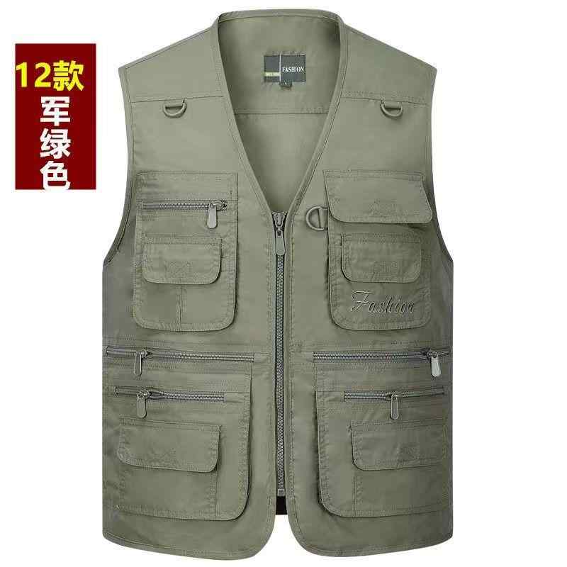 アウトドアベスト メンズ ベスト 高級 春秋 スタイル アウターウェア ワーク 薄手 チョッキ マルチポケットフィッシングベスト