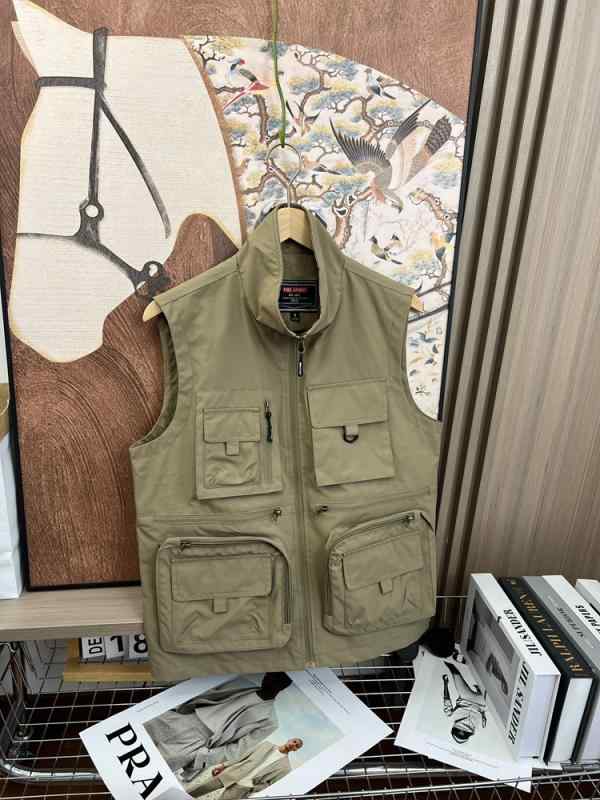 アウトドアベスト 立体的な マルチ ポケット 夏 メンズ 海外 釣り 登山 通気性 アウトドア 防水 作業着 スタンドカラー ベスト