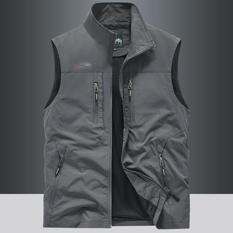 アウトドアベスト 屋外 秋 ベスト メンズ 春秋 カジュアル マルチ ポケット 写真 撮影 釣り ノースリーブジャケット