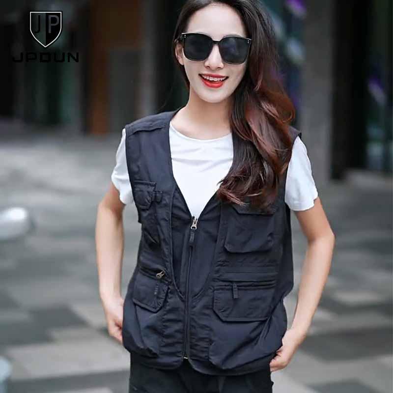 アウトドアベスト JPDUN / 夏用 薄手 ベスト 男女兼用 メッシュ 通気性 写真 撮影 釣り アウトドア マ..