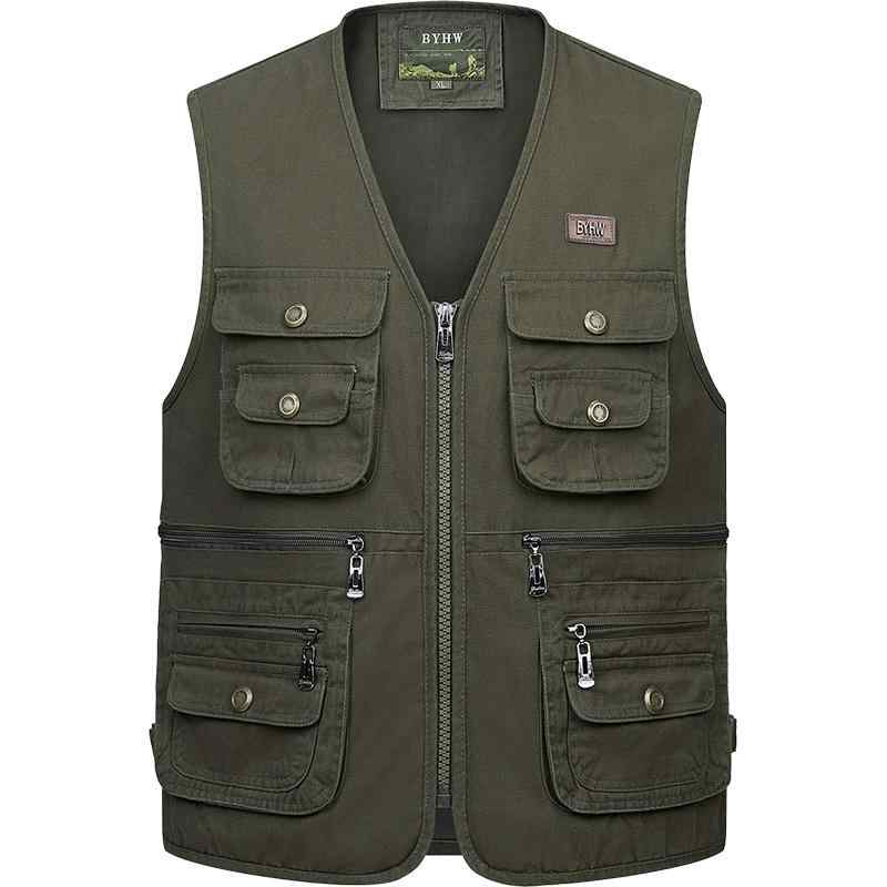 アウトドアベスト 綿 屋外 洗浄 ベスト メンズ 写真 撮影 春秋 マルチ ポケット 釣り