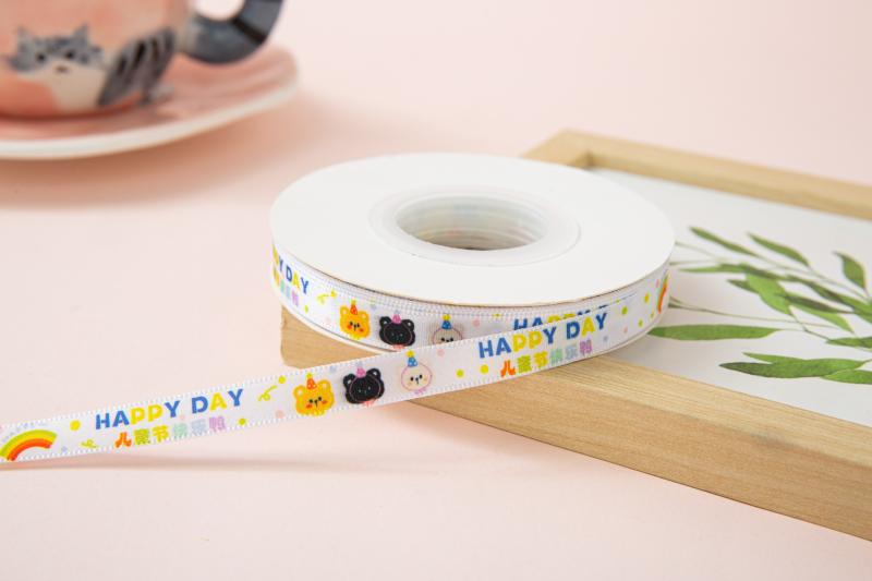 デコレーション リボン ギフト 子供の 日のの パターンの 祝福の 色の リボン ケーキの 飾り スナック ..