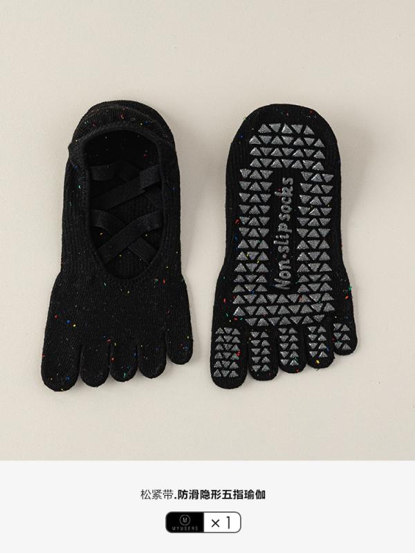 ヨガソックス ヨガ ソックス 5本 指 シリコン 滑り止め ボート ストラップ 春と 夏 プロ ピラティス ス..