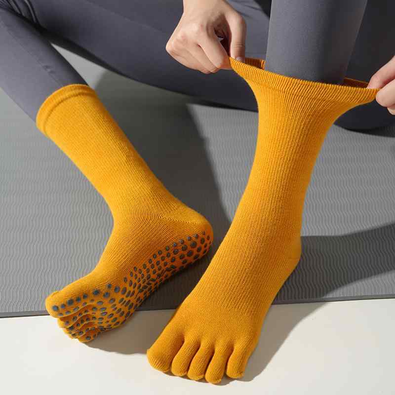 ヨガソックス wkuw 分割 サイズ プロ ヨガ ソックス レディース 5本 指 ミドル 滑りにくい つま先 フィットネス スポーツ ピラティス ストッキング